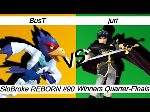 SloBroke REBORN #90 – Melee Singles WQF – BusT ⟮Falco⟯ vs juri ⟮Marth⟯