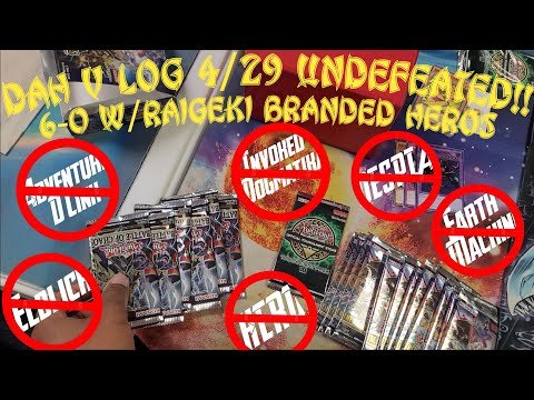 Yu-Gi-Oh! Dah V Log OTS Local Undefeated 6-0 w/Raigeki Branded Heros! We Played vs 6 Different Decks