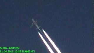 2 poisoner chemtrails planes biological spray from A.P.U. 21.04.2012 10:00