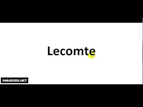 How to pronounce Lecomte