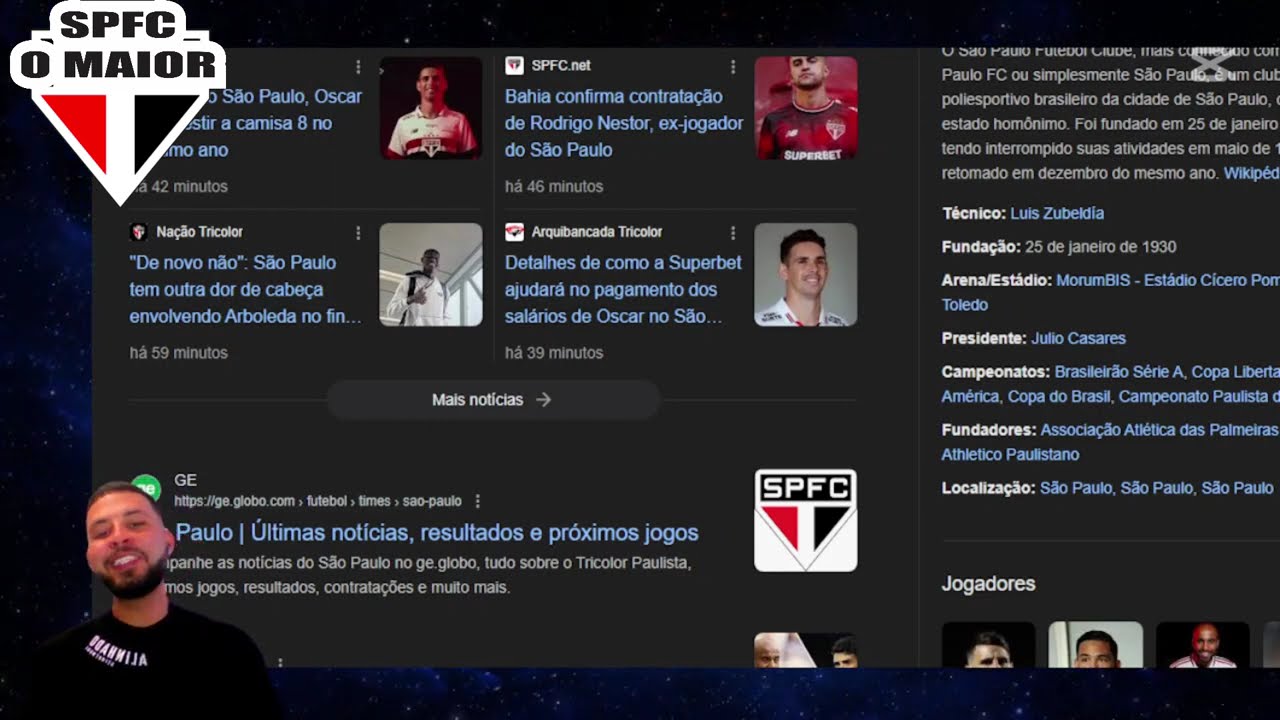 GLOBO ESPORTE SÃO PAULO! ULTIMAS NOTÍCIAS DO SÃO PAULO HOJE! SPFC NOTÍCIAS DE HOJE! SPFC PLAY! SPFC