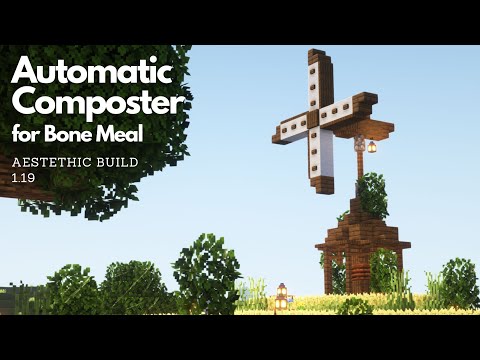 Easy Automatic Composter for Bone Meal Farm - Java & Bedrock — Minecraft farm tutorial thumbnail