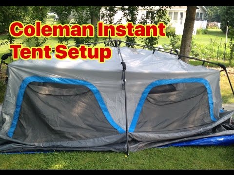 Coleman 10 Person Instant Tent Setup- Timed with Stopwatch