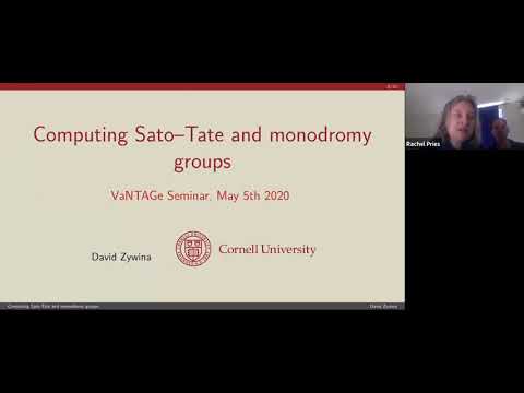 David Zywina, Computing Sato-Tate and monodromy groups.