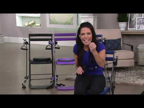 Chair Gym Workout with 3 Levels of Resistance and 5 DVDs on QVC