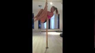 Pole fitness / Pole dance - Instructions - Pole crunch, invert & chopper