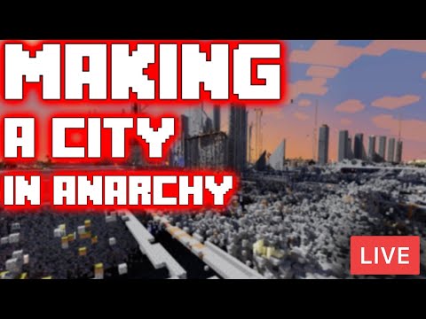 Skotose me - Making a city in Minecraft anarchy! come vibe (get me to 150 subs this stream)