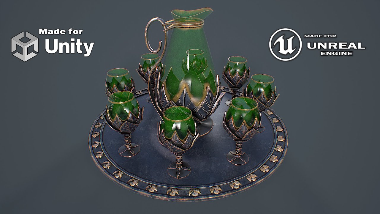 Table Service 3D Model