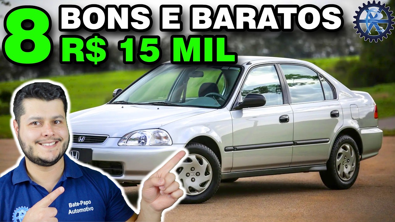 8 MELHORES CARROS até 15 MIL REAIS para COMPRAR