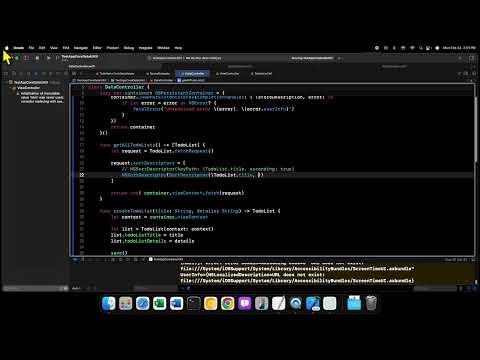 Core Data - 11 - Sorting Results of a Fetch Request Using Sort Descriptor