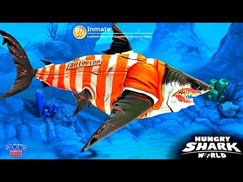 Hungry Shark World Update - New INMATE Shark(Megalodon) Skin Unlocked | Android Gameplay HD