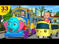 Wheels On The Bus Train Car Go Round And Round More 3D Nursery Rhymes Songs For Children