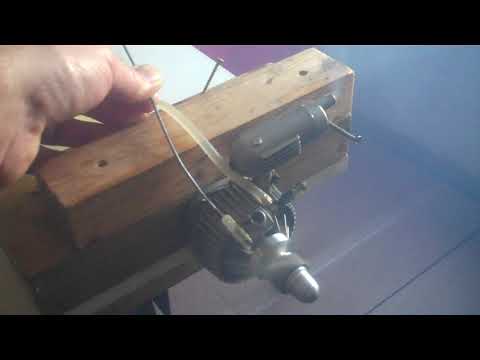 OS Wankel type 1-49 .30 5cc rotary engine from 1970 second break-in run.