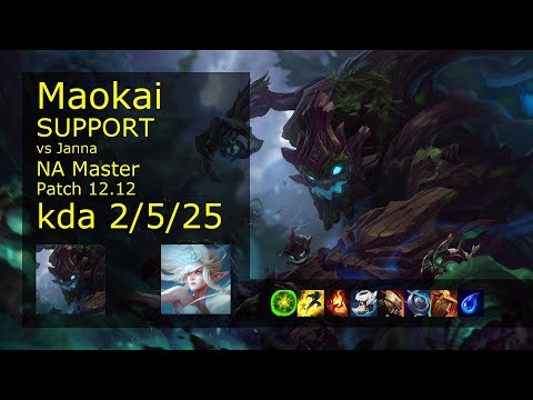 Rank 2 NA Maokai Support: Maokai vs Janna