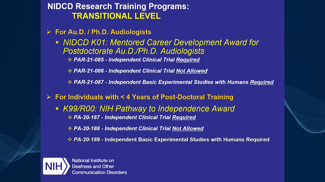 NIDCD Research Training and Career Development Workshop