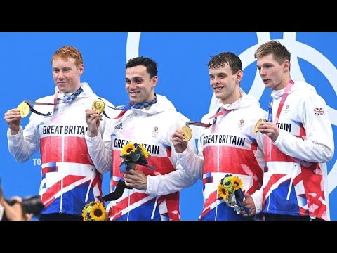 Great Britain Win Gold in Men's 4x200m free style Relay at Olympic 2021