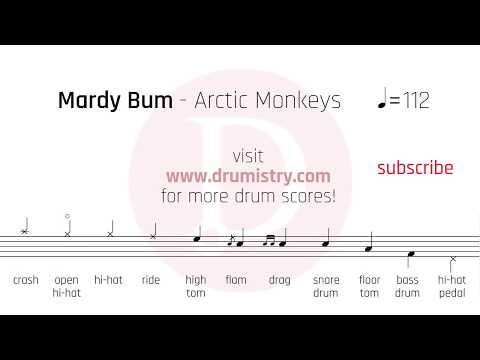 Arctic Monkeys - Mardy Bum Drum Score