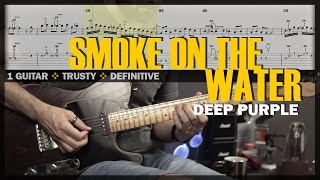 Smoke on the Water | Guitar Cover Tab | Guitar Solo Lesson | Backing Track with Vocals 🎸 DEEP PURPLE