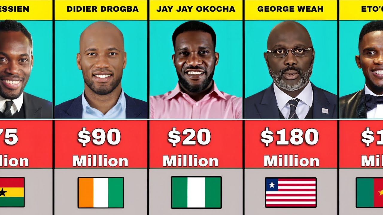 50 Richest African Football LEGENDS | Their Net Worth and Nationality 2025