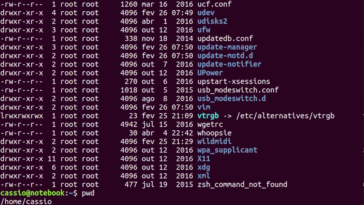 Comandos básicos da linha de comando do Linux
