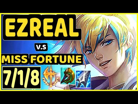 JOEY (EZREAL) vs MISS FORTUNE - 7/1/8 KDA BOTTOM ADC GAMEPLAY - NA Ranked DIAMOND
