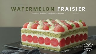 수박 프레지에 케이크 만들기 : Watermelon Fraisier Cake Recipe - Cooking tree 쿠킹트리*Cooking ASMR