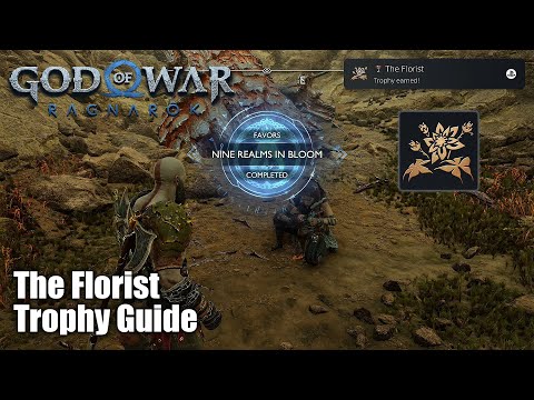 God of War Ragnarok - The Florist Trophy Guide (Collect all 9 flower from each of the nine realms)