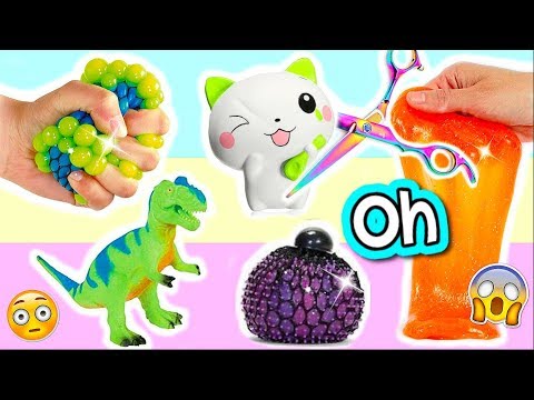 DIY Squishy Spielzeug zerschneiden I Fidget Toys, Schleim, Squishies Experimente I PatDIY