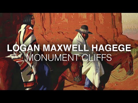 video-SOLD Logan Maxwell Hagege - Monument Cliffs; One of a Kind Tapestry (T90826A-1121-001)