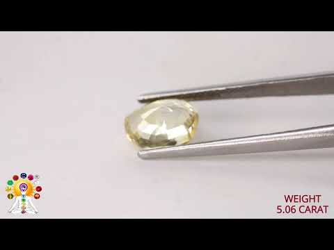 Yellow Sapphire 5.06ct. (Super Luxury) video