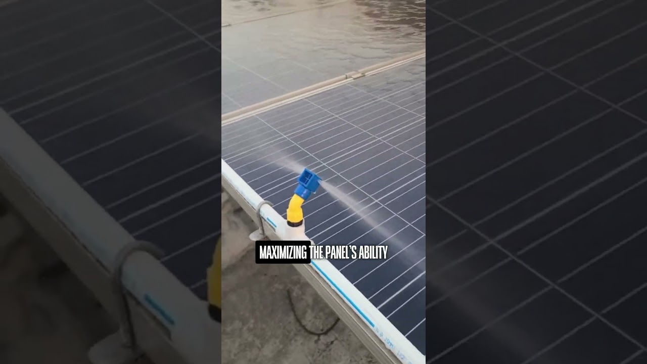 This is an automatic solar panel cleaning system.