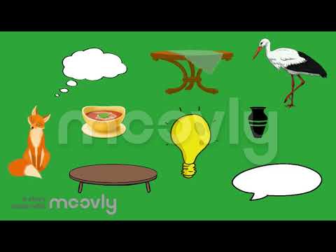 Liška a čáp - animace