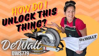 How Do You Unlock a DeWalt Miter Saw PIN DWS779? Find out HERE! #lowesfinds #lowespartner
