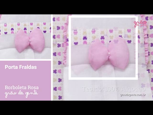 Porta Fraldas Borboleta Rosa | Ref: 62508