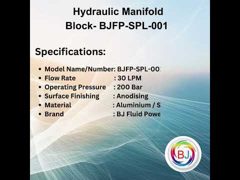 Anodising bjfp-spl-001 hydraulic manifold block