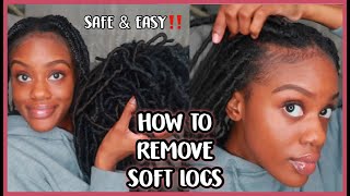 HOW TO REMOVE SOFT LOCS IN 45 MINUTUES OR LESS‼️✂️ *EASIEST METHOD*| ADAISHA MIRIAM