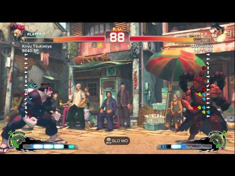 Kiryu Tsukimiya [Akuma] vs IAMCHOBO [Honda] SSF4 Japanese Online Ranked Matches - TRUE HIGH-DEF