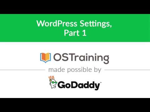 WordPress Beginner Tutorial 31 WordPress Settings Part 1