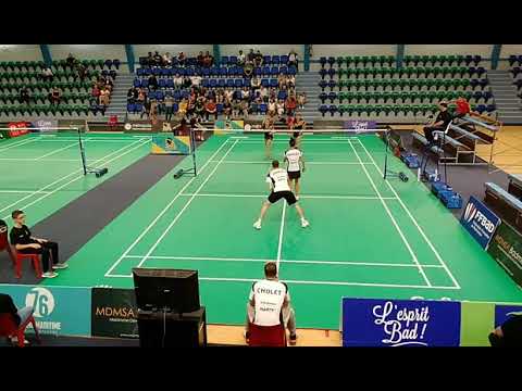Interclub badminton TOP 12 - J1 - MDMSA vs BACH - Double Mixte 1