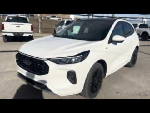 2024 Ford Escape ST-Line Elite AWD in Star White Metallic Tri-Coat for sale at CSL Ford Sales in Cardston, AB