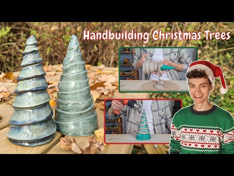 How to Handbuild A Christmas Tree // easy clay slab building technique + a fun challenge!