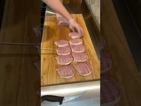 Cutting Prime Pork Chops #butcher #conrads