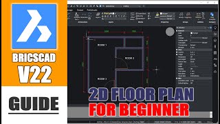 BricsCAD v22 2D Floor Plan Tutorial For Beginner