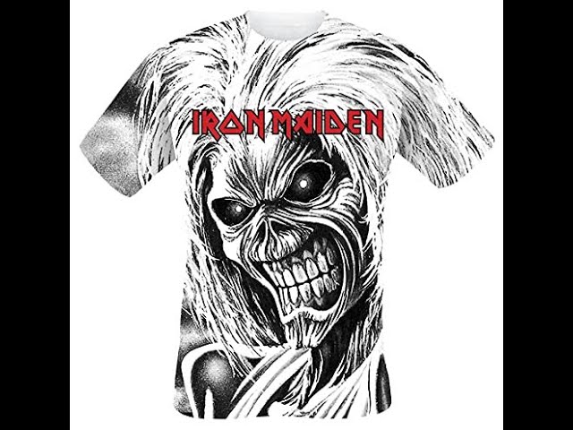 Vídeo relacionado con BLT DISTRIBUTION SRL Iron Maiden Fear of The Dark Camiseta Oficial de Rock Banda Negra Heavy Metal Algodón Unisex Adulto Niños Negro L