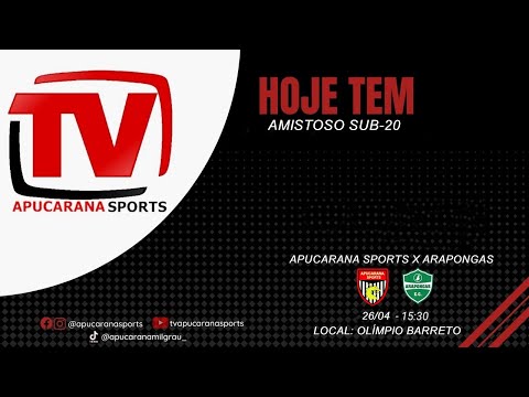 APUCARANA SPORTS X ARAPONGAS EC - 2ª RODADA CAMPEONATO PARANAENSE SUB -20