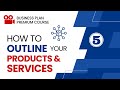 how to outline products and services in business plan part 5 business plan writing course