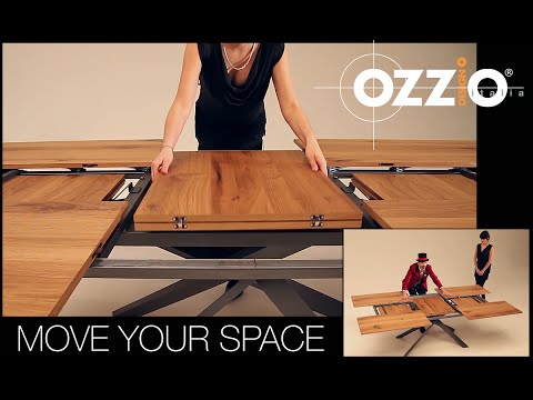 Ozzio Italia | 4x4 | Tavolo allungabile | Extendable table | Italian space saving furniture