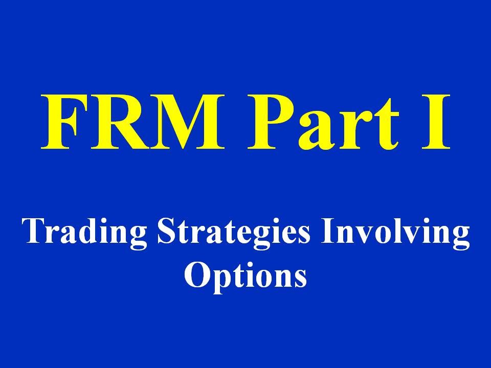 FRM Part I : Trading Strategies Involving Options