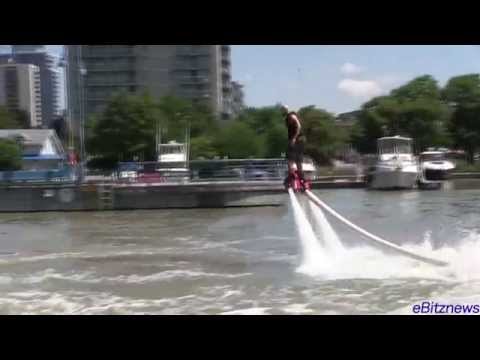 Flyboarding with BAE's Karl Wolf and Olympian Tera van Beilen