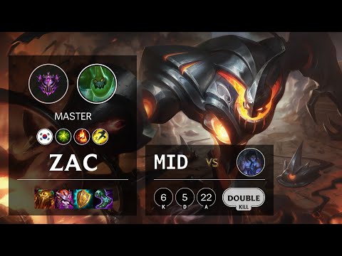 Zac Mid vs Sylas - KR Master Patch 10.25